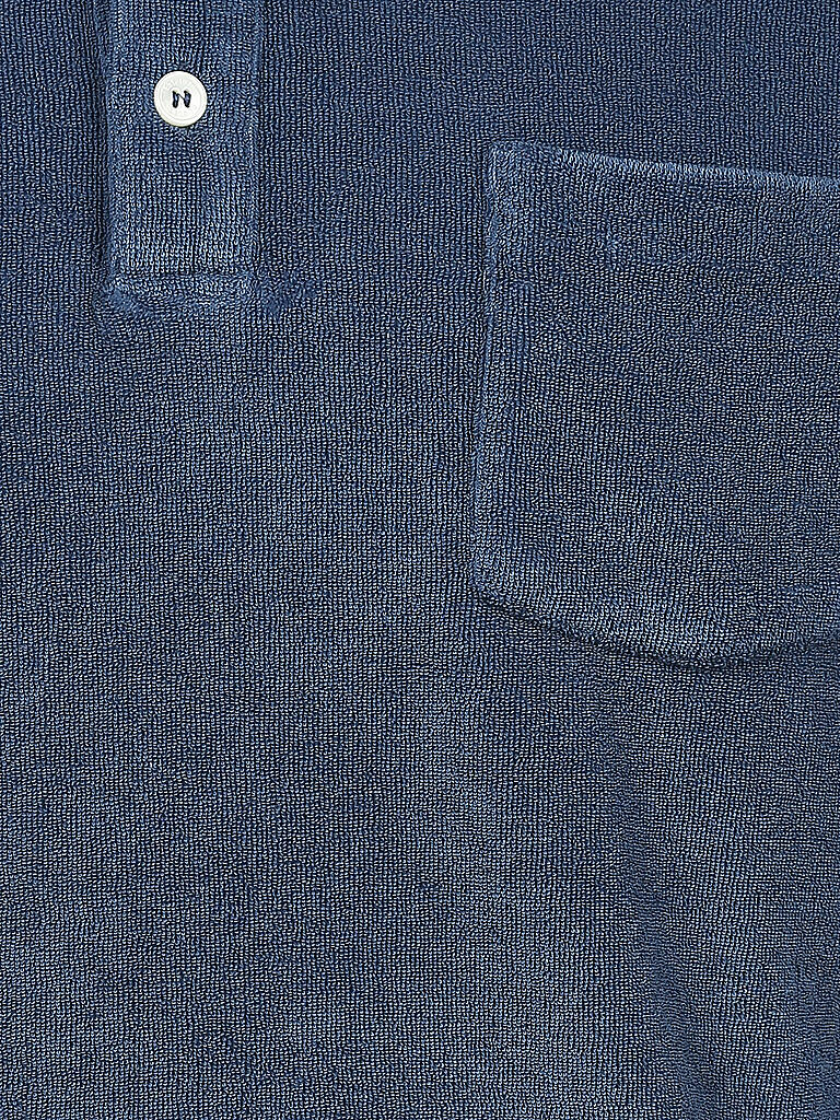 CLOSED | Frottee Poloshirt  | blau
