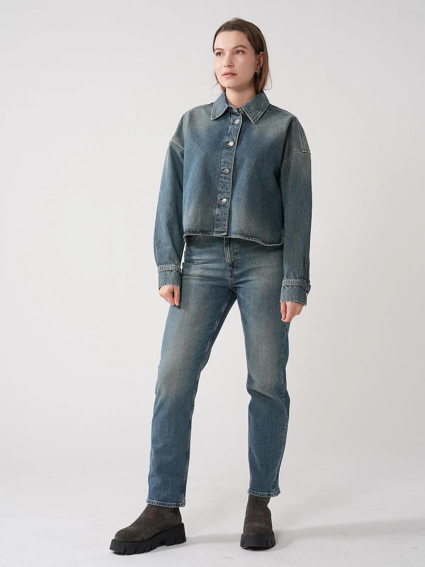 CLOSED | Jeansbluse  | blau