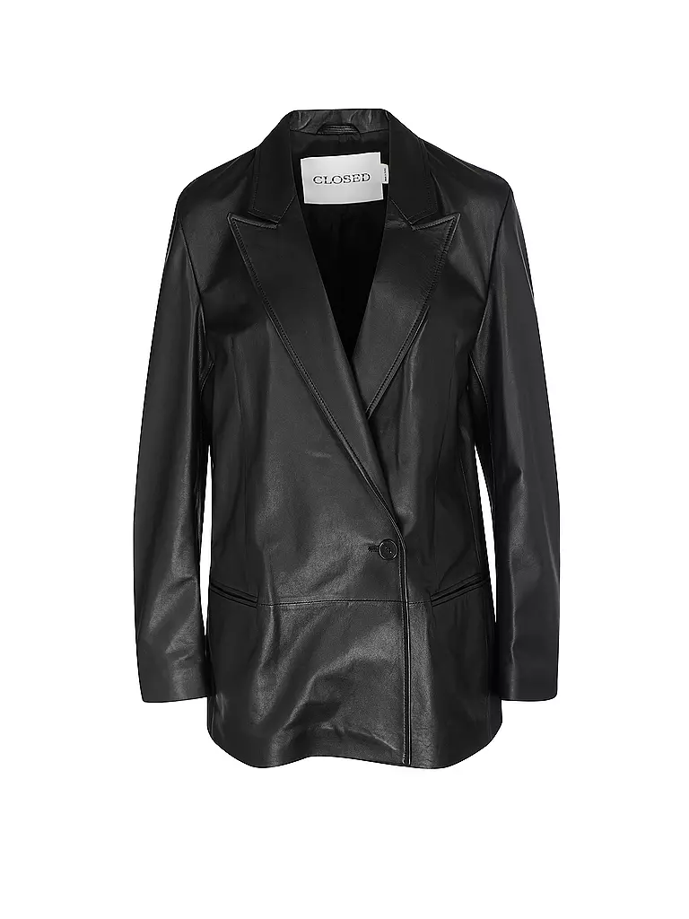 CLOSED | Lederblazer KAYCEE | schwarz