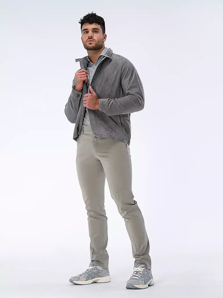 CLOSED | Lederjacke HARRINGTON | grau