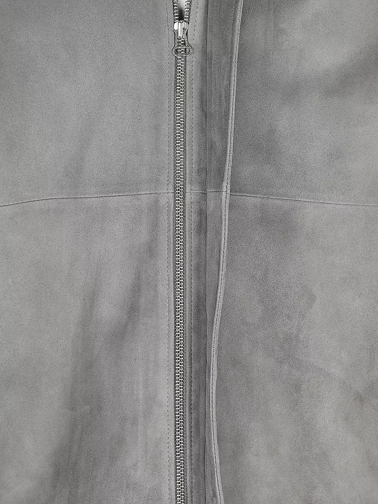 CLOSED | Lederjacke HARRINGTON | grau