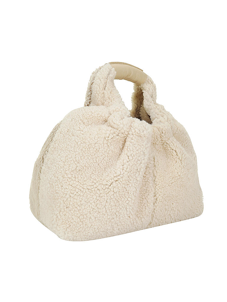 CLOSED | Ledertasche - Tasche aus Shearling ALIVE S | creme