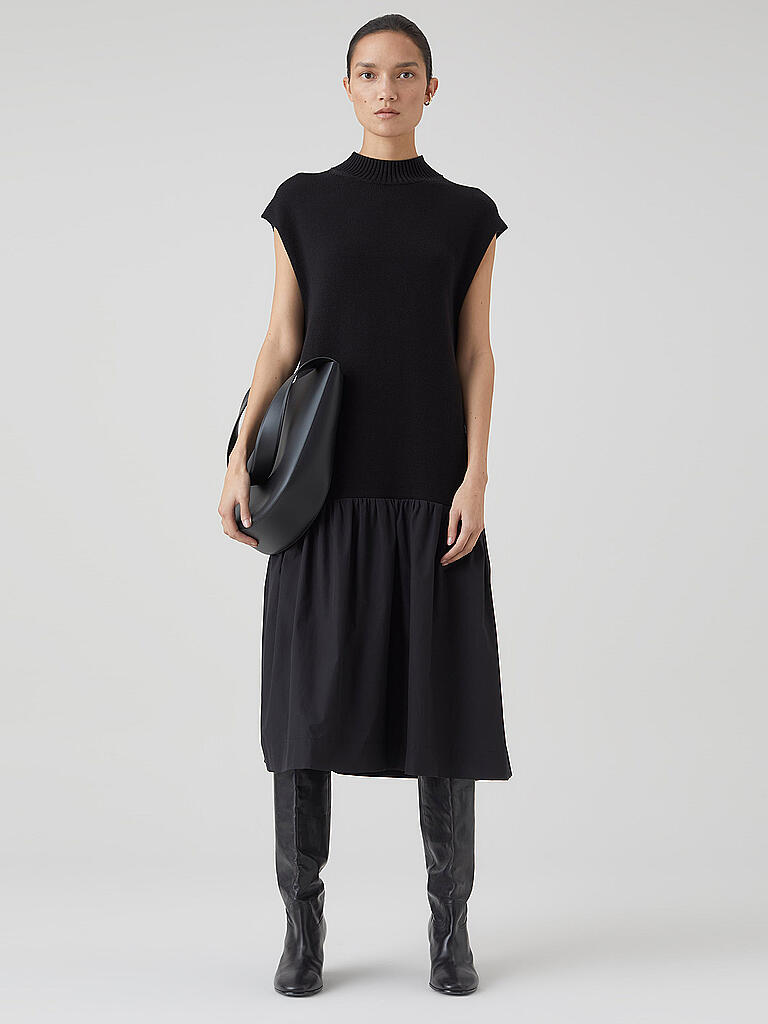 CLOSED | Midikleid POPLIN  | schwarz