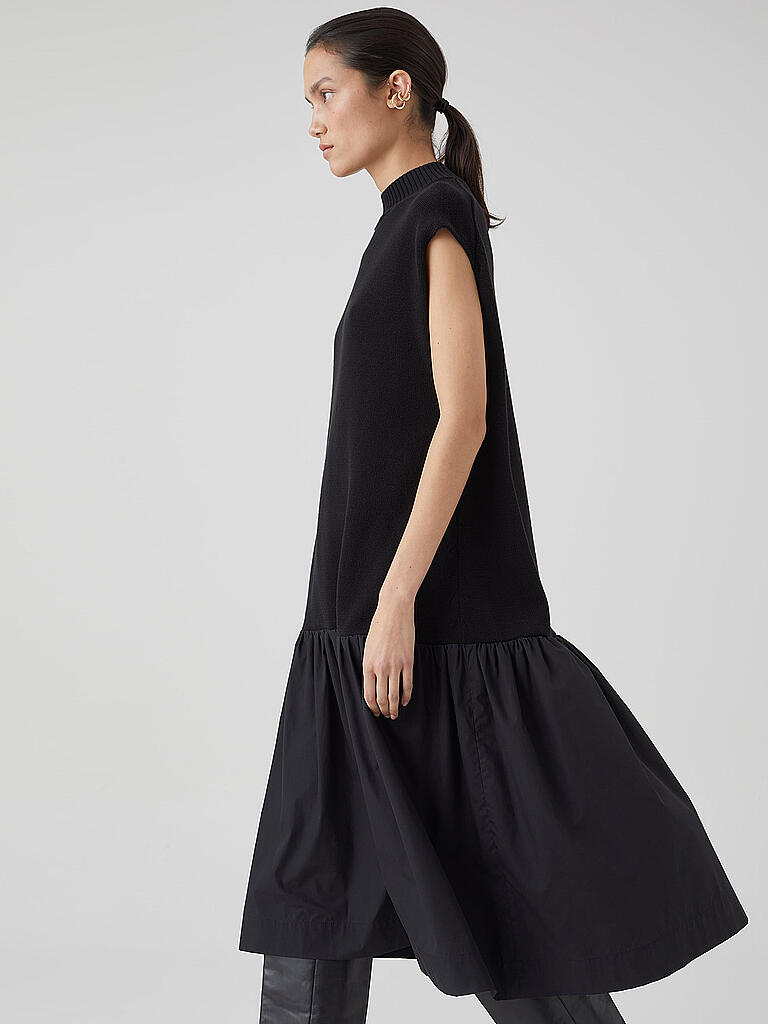 CLOSED | Midikleid POPLIN  | schwarz