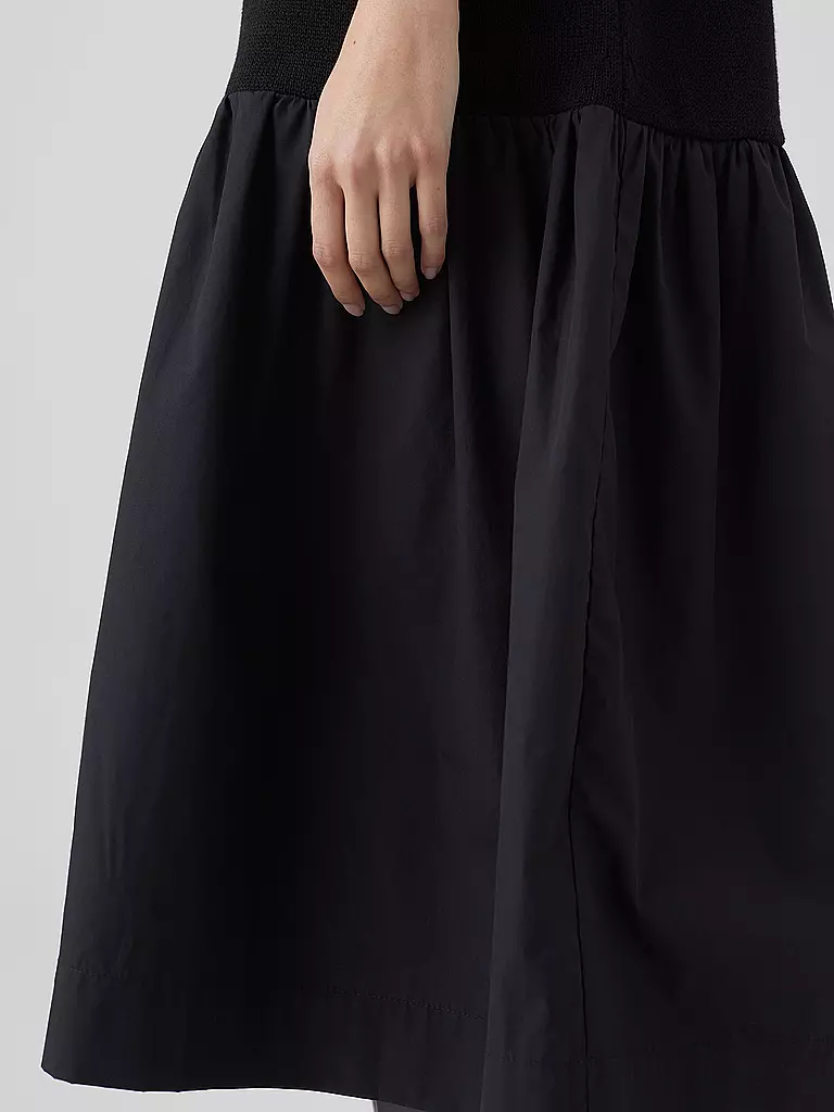 CLOSED | Midikleid POPLIN  | schwarz