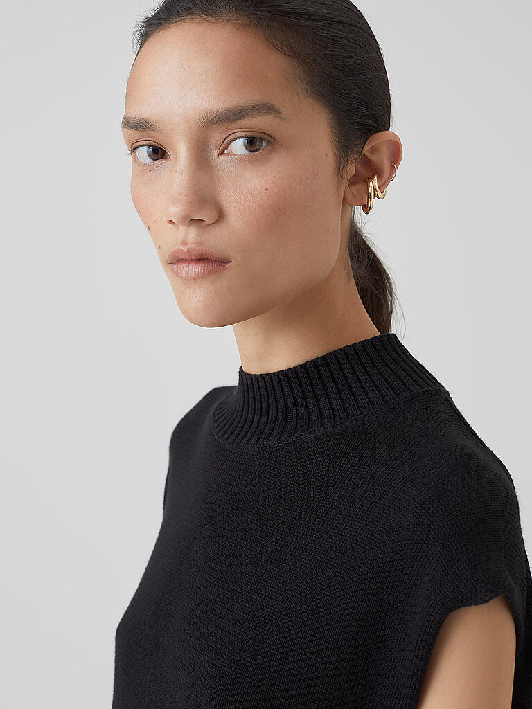 CLOSED | Midikleid POPLIN  | schwarz