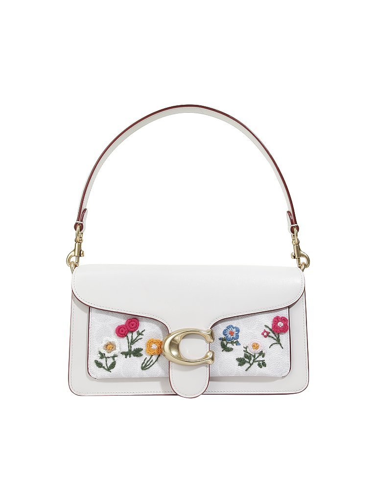 COACH Ledertasche - Schultertasche Tappy creme