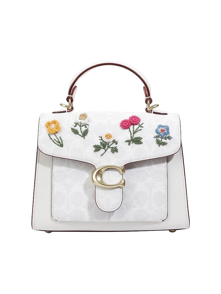 COACH Ledertasche - Henkeltasche Tappy creme