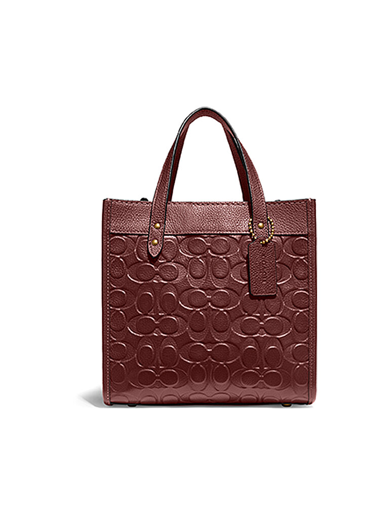 COACH Ledertasche - Shopper Signature rot