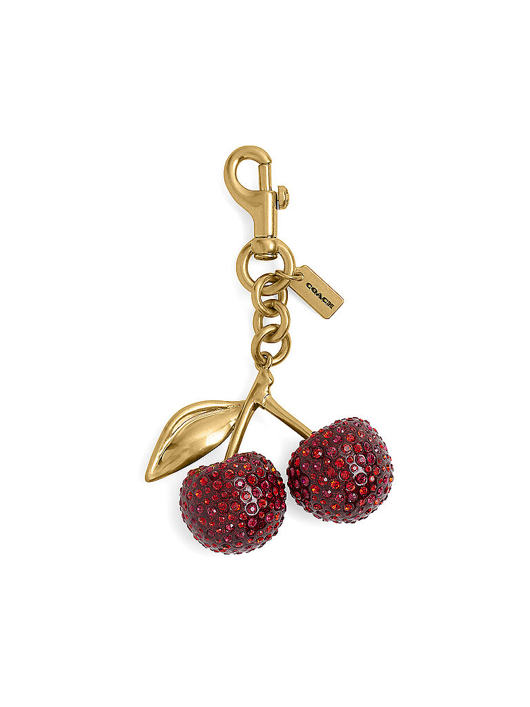 COACH Taschenanhänger - Bag Charm Crystal Cherry  rot
