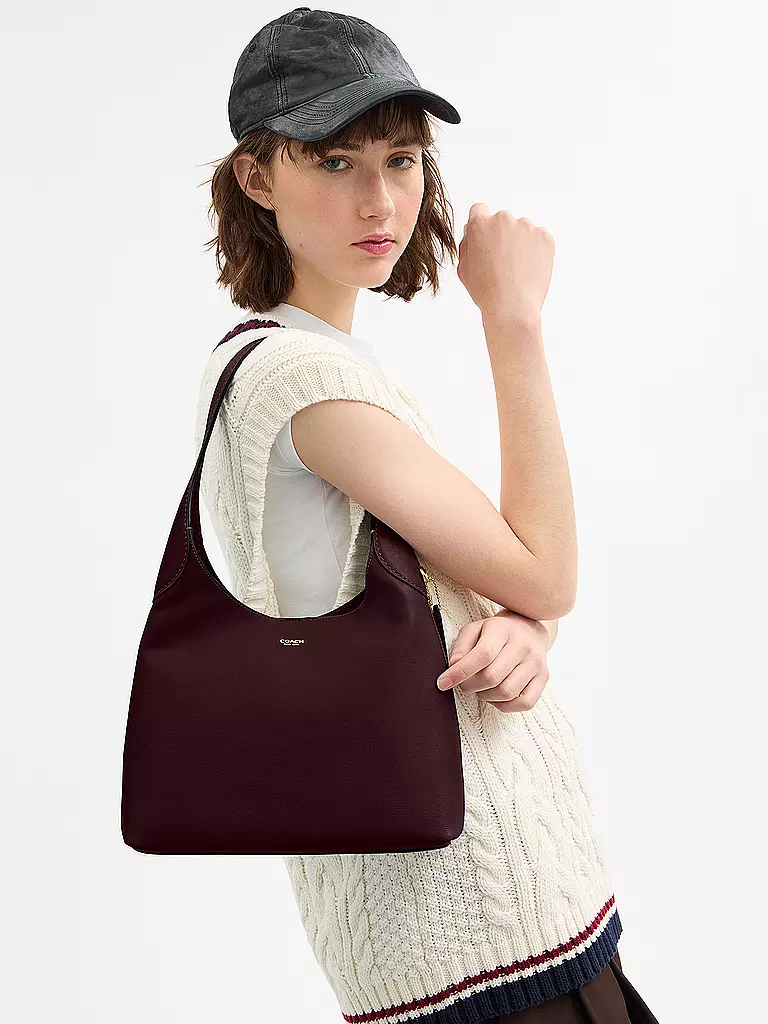 COACH | Ledertasche - Hobo Bag BROOKLYN 28 | dunkelrot