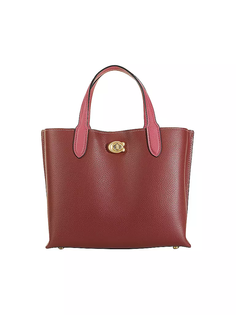 COACH | Ledertasche - Mini Bag WILLOW TOTE 24 | dunkelrot