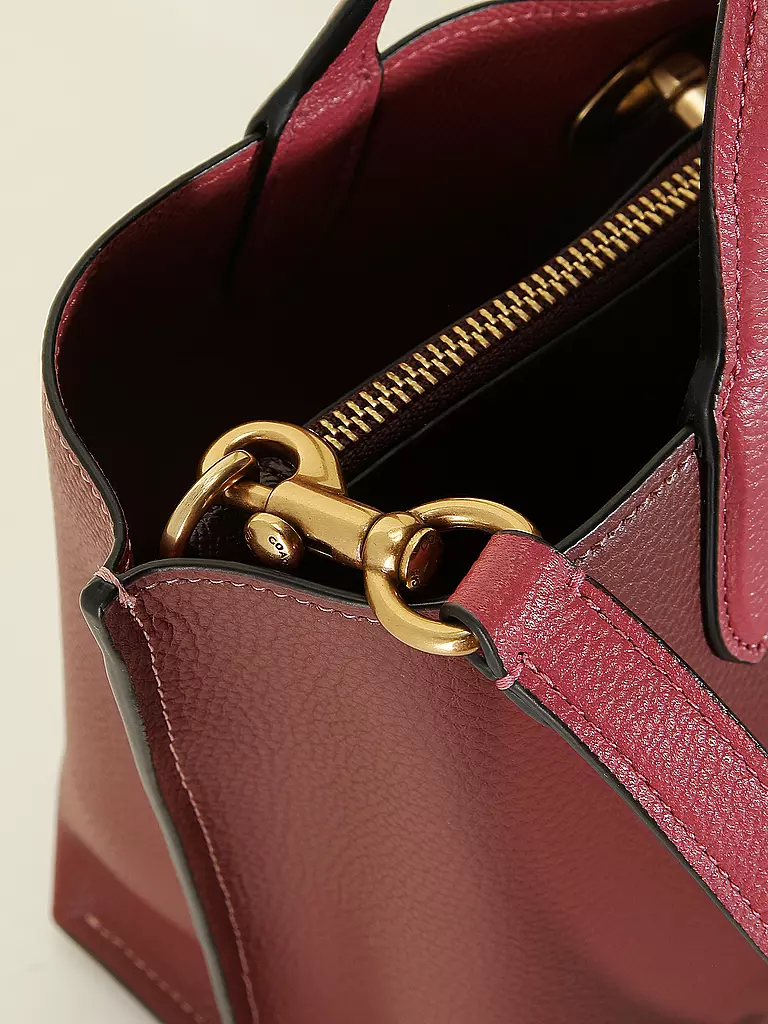 COACH | Ledertasche - Mini Bag WILLOW TOTE 24 | dunkelrot