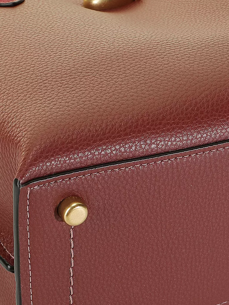 COACH | Ledertasche - Mini Bag WILLOW TOTE 24 | dunkelrot