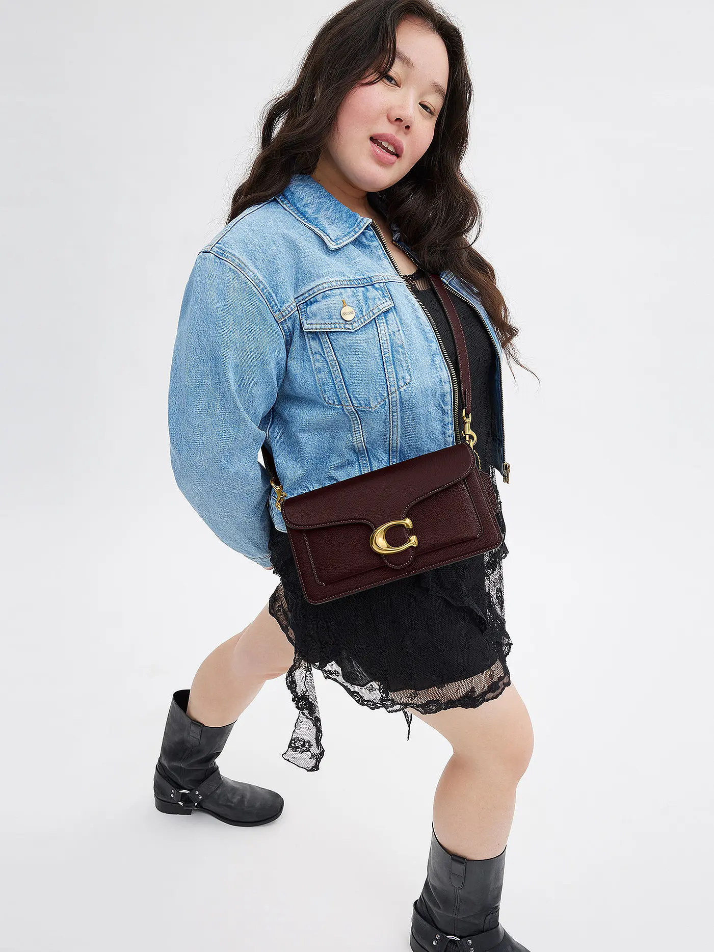 COACH | Ledertasche - Umhängetasche TABBY 26 | dunkelrot