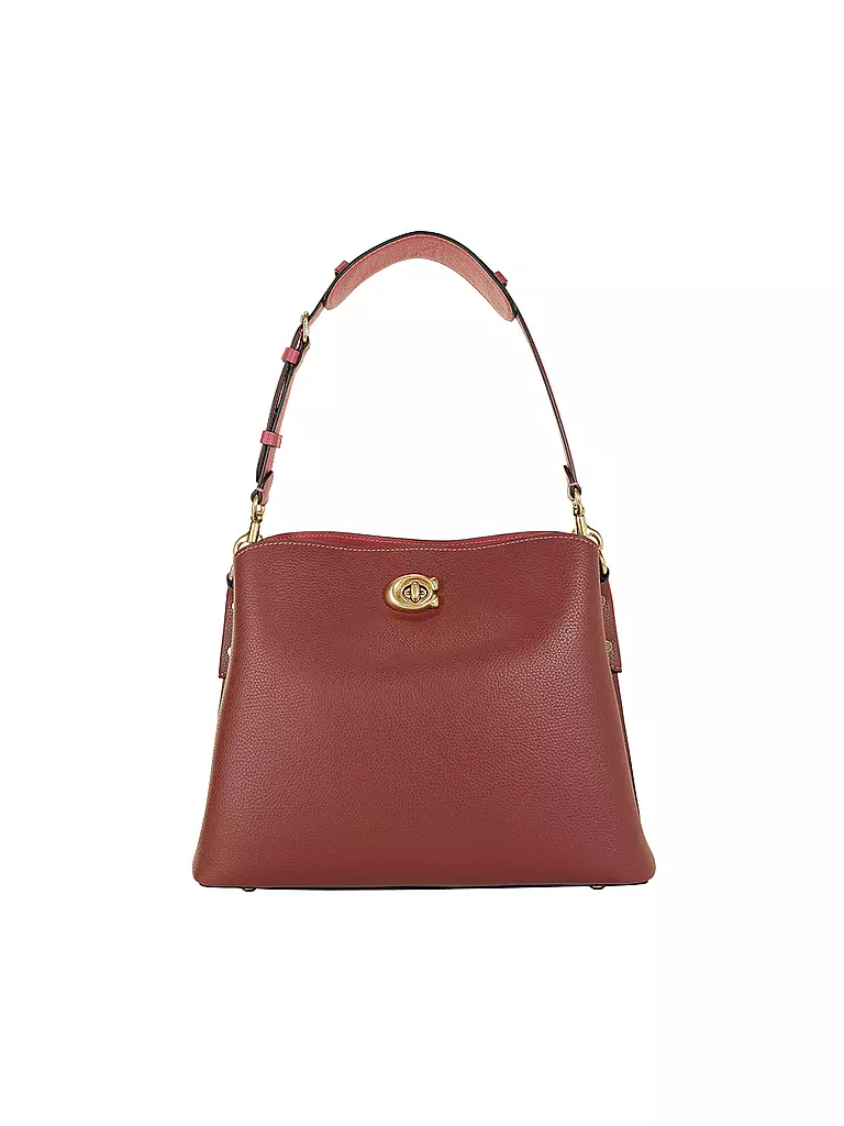 COACH | Ledertasche - Umhängetasche WILLOW  | dunkelrot