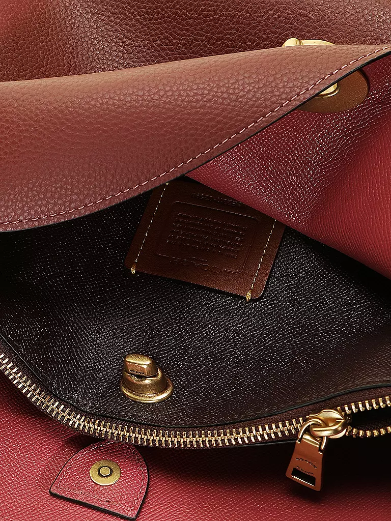 COACH | Ledertasche - Umhängetasche WILLOW  | dunkelrot