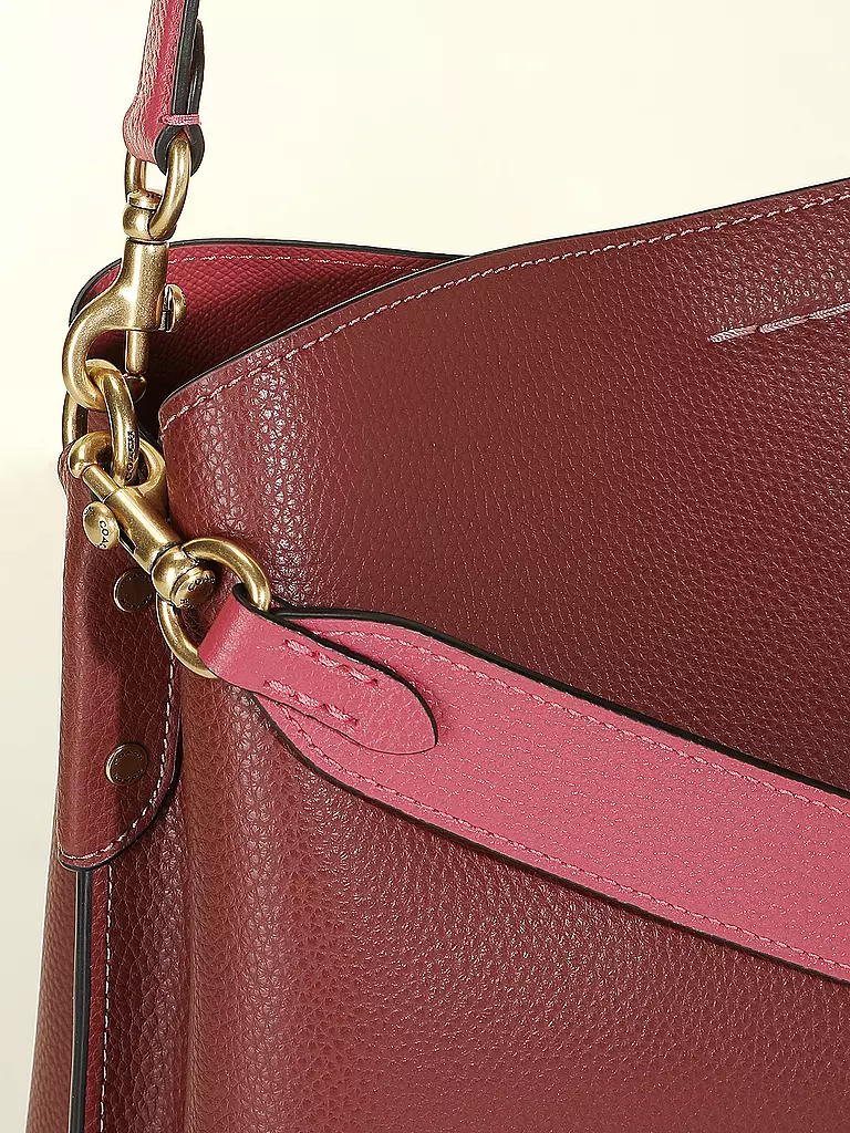 COACH | Ledertasche - Umhängetasche WILLOW  | dunkelrot