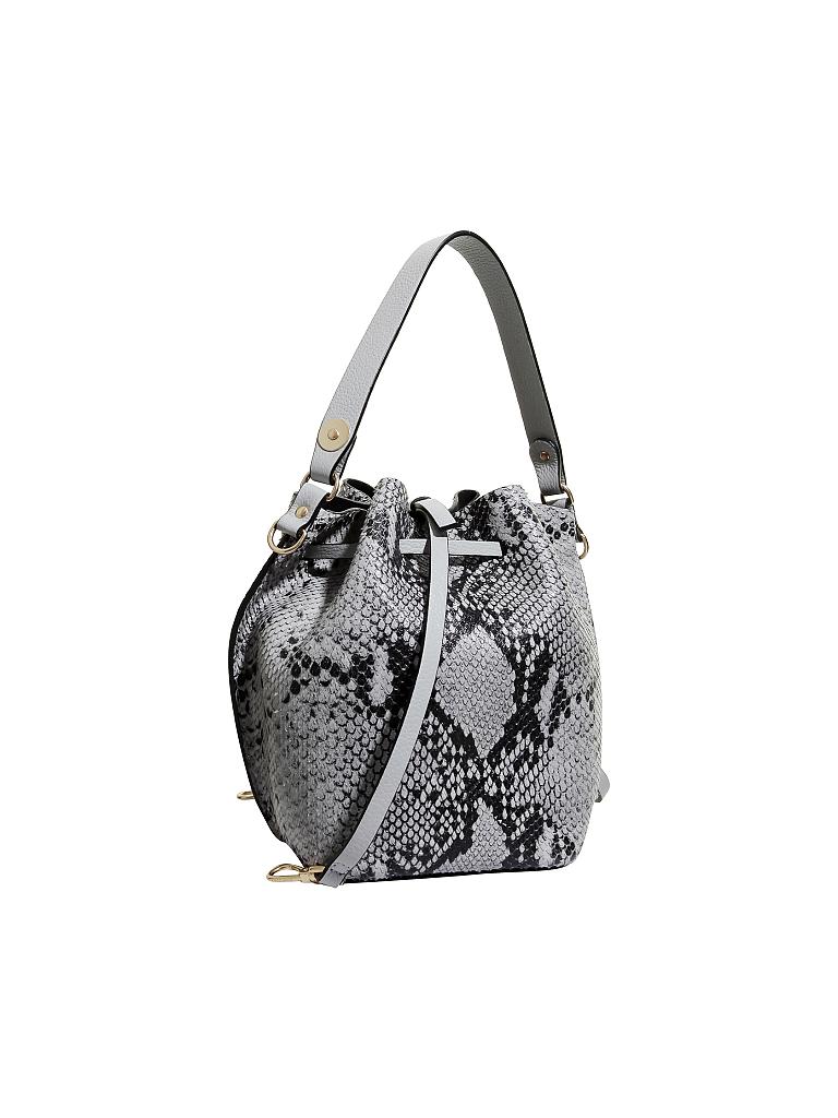 COCCINELLE | Ledertasche - Bucket Bag "Fenice" | grau