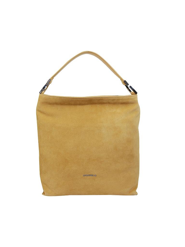 COCCINELLE | Ledertasche - Hobo "Keyla Suede" | gelb