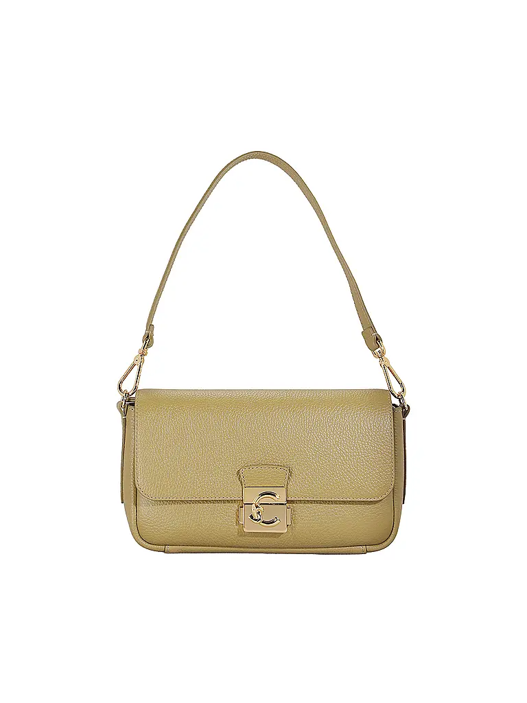 COCCINELLE | Ledertasche - Schultertache C-ME LOCK Medium | Grün