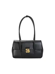 COCCINELLE | Ledertasche - Schultertasche C-ME LOCK | Schwarz