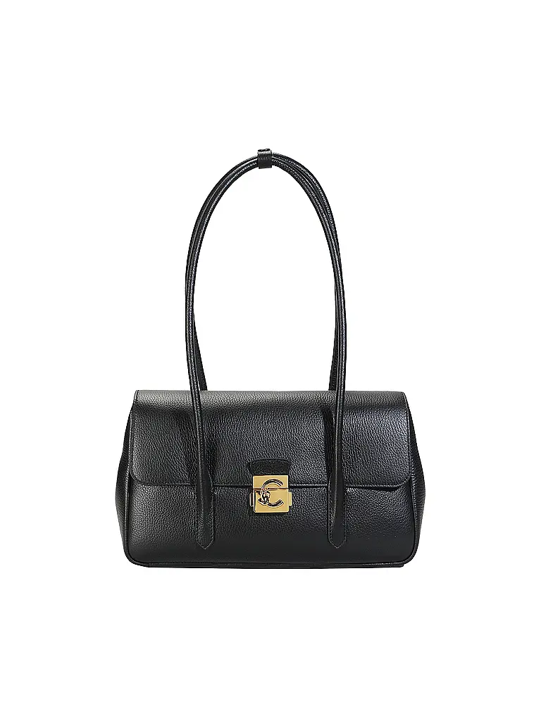 COCCINELLE | Ledertasche - Schultertasche C-ME LOCK | Schwarz