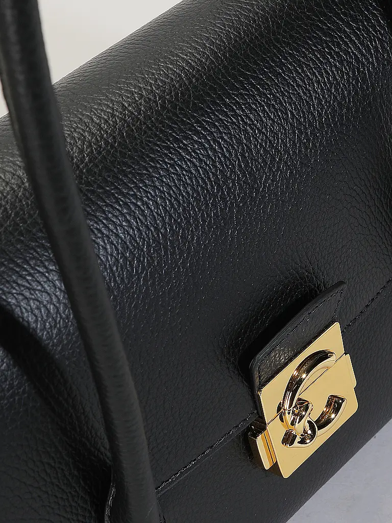 COCCINELLE | Ledertasche - Schultertasche C-ME LOCK | Schwarz