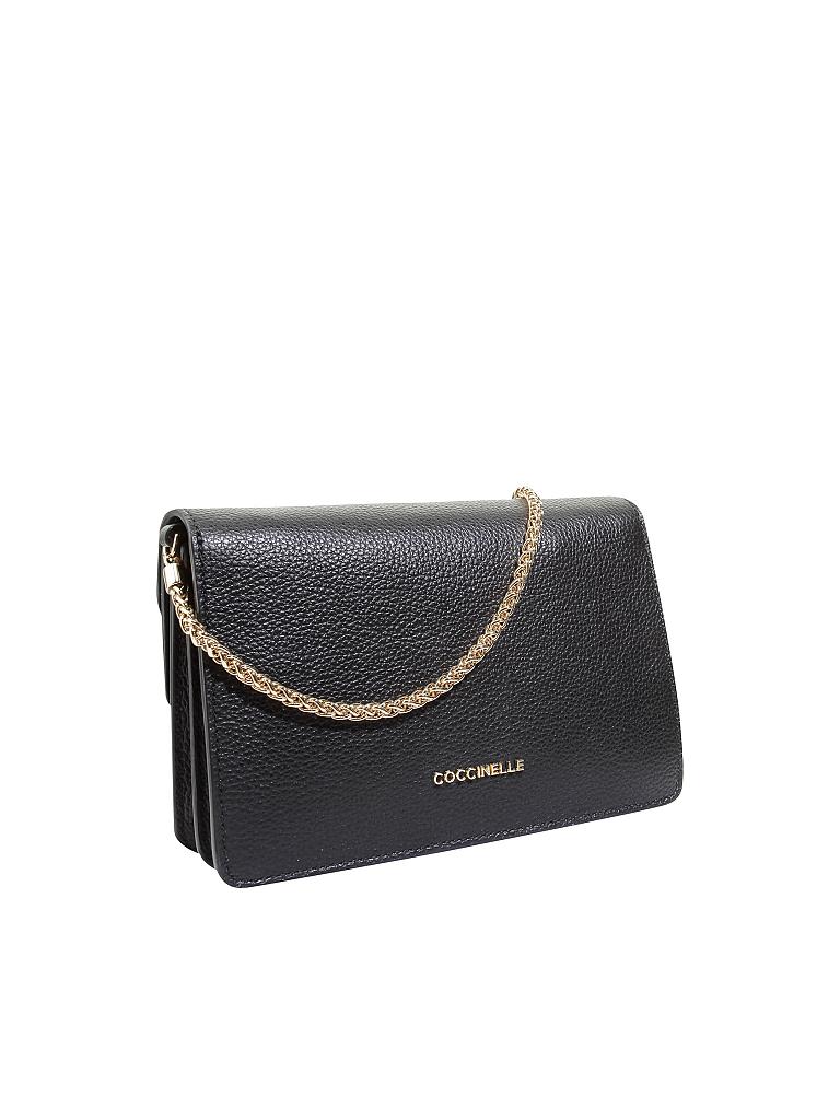 COCCINELLE | Ledertasche - Umhängetasche "Ambrine Soft" | schwarz