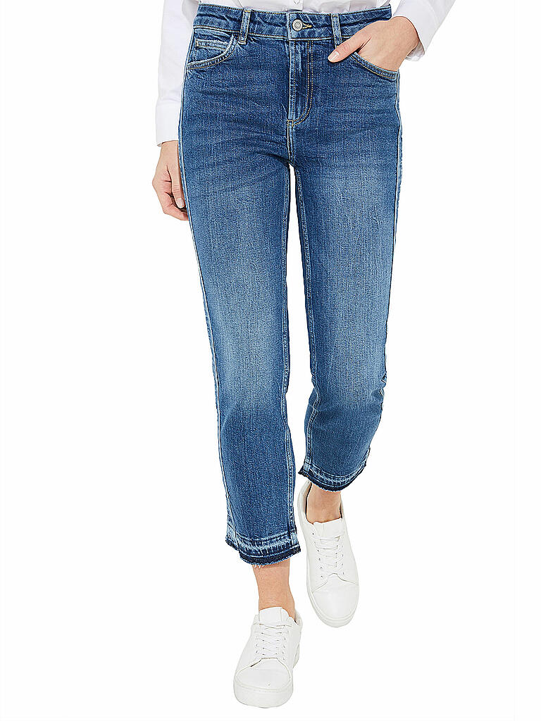 COMMA IDENTITY Jeans Cropped Fit blau 34