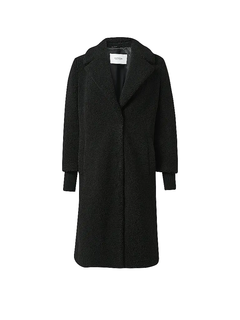 COMMA IDENTITY | Mantel in Felloptik  | Schwarz