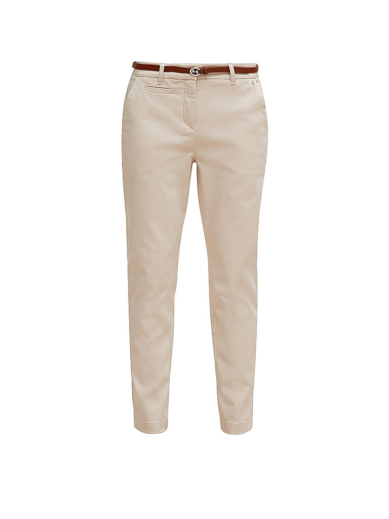 comma Hose Damen Baumwolle beige