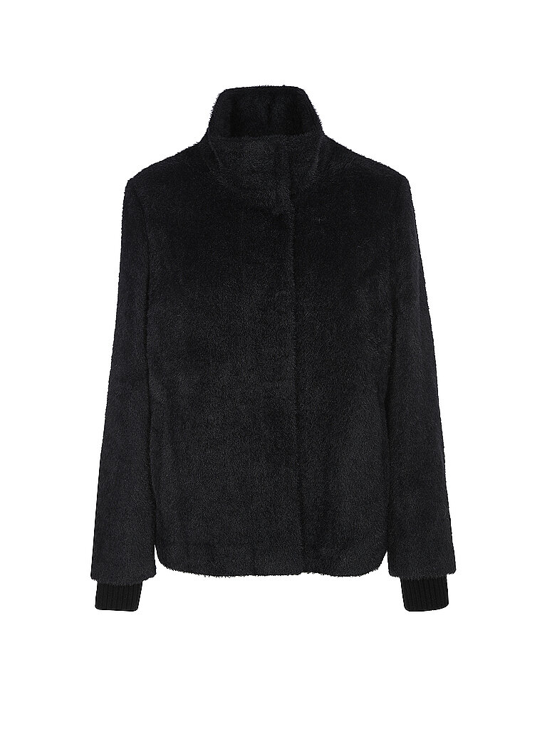COMMA Jacke in Felloptik schwarz | 44