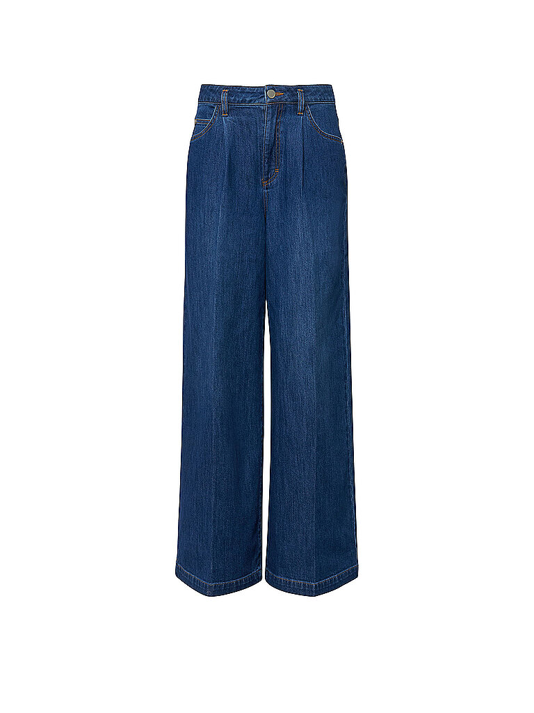 Plissierte Damen Cinque-Pocket Weite Jeans COMMA