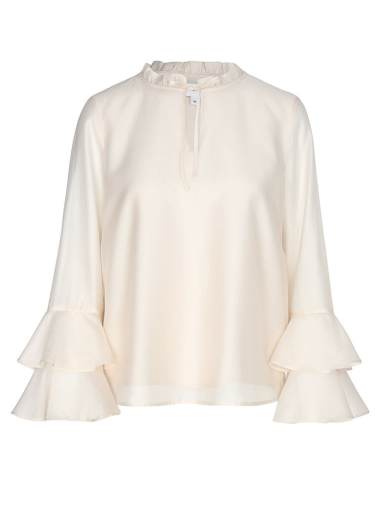 Bluse aus Lyocell mit Volantärmeln und Schlitzkragen für Damen COMMA