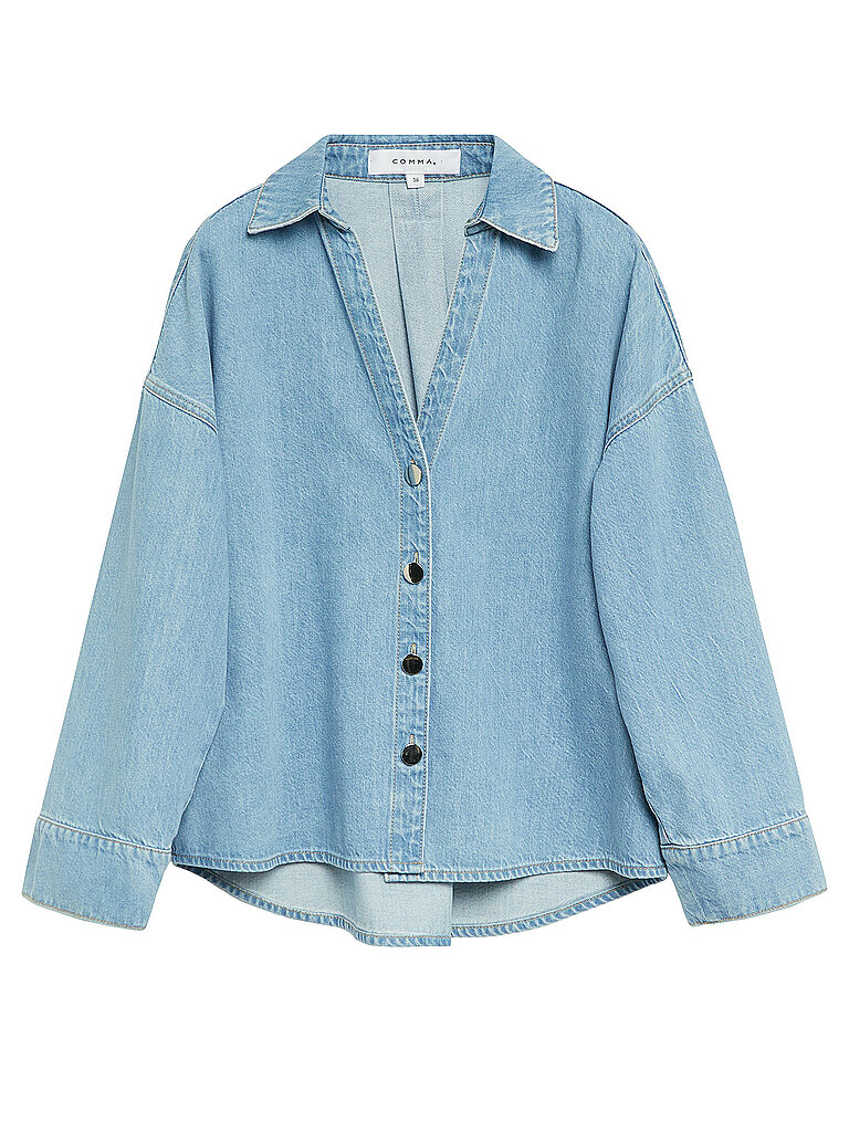 Fließende Jeansjacke aus Lyocell mit überschnittenen Schultern für Damen COMMA