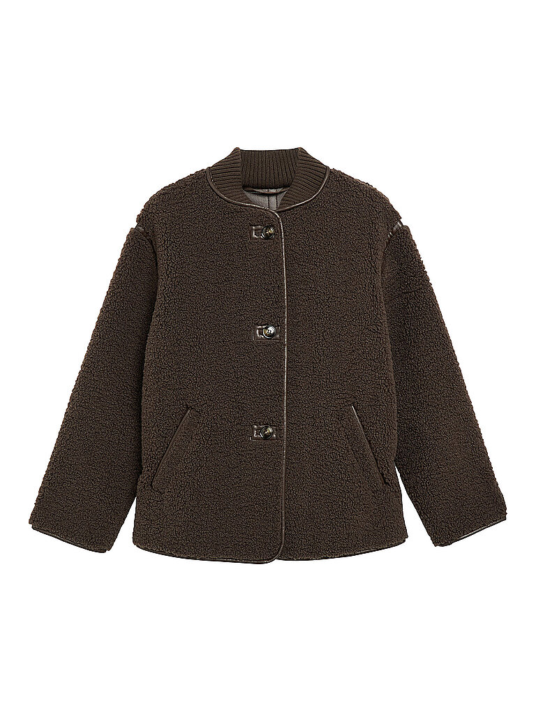 COMMA Jacke in Felloptik  braun | S