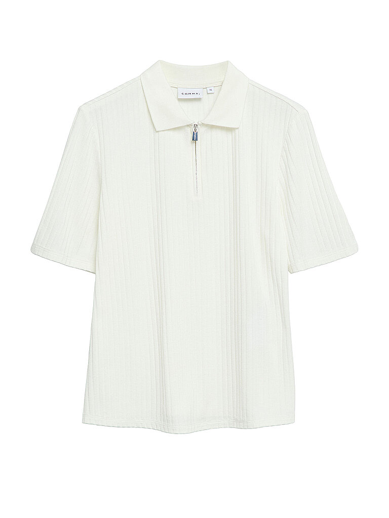 Damen Poloshirt aus weichem Ripp-Jersey COMMA