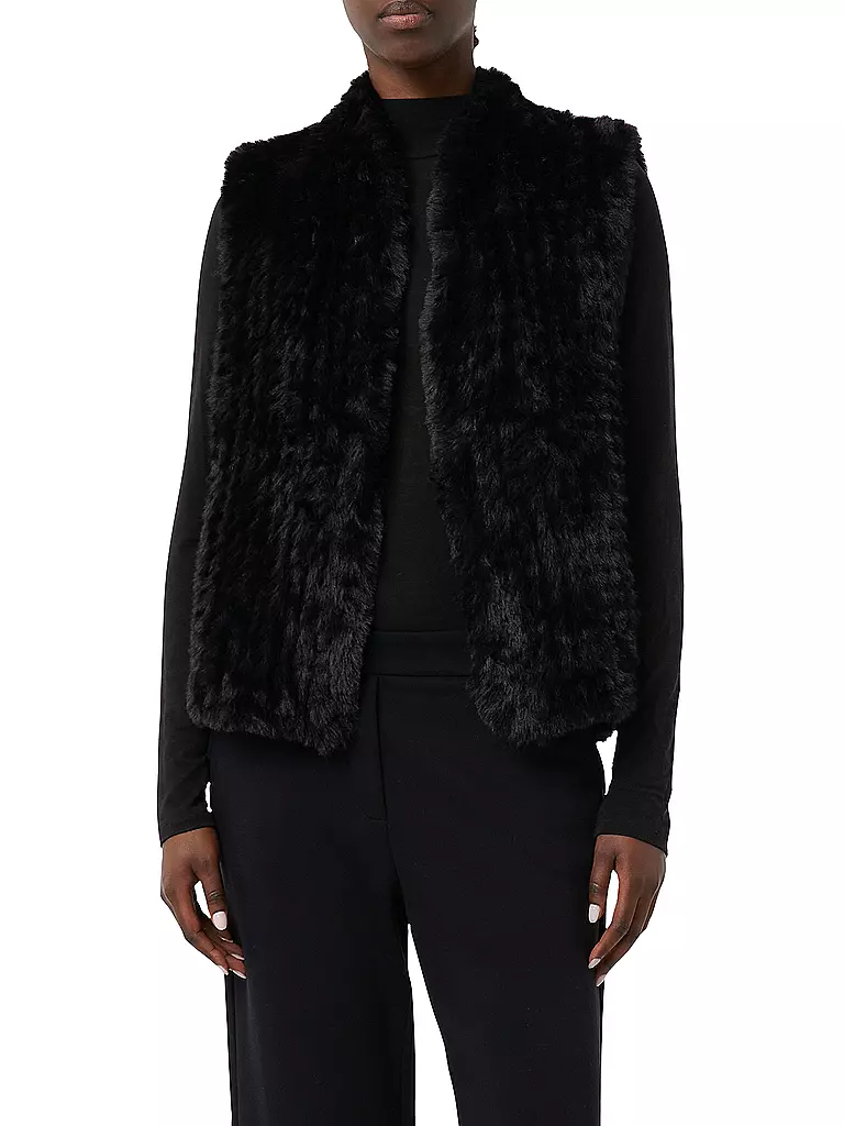 COMMA | Gilet in Felloptik | grau