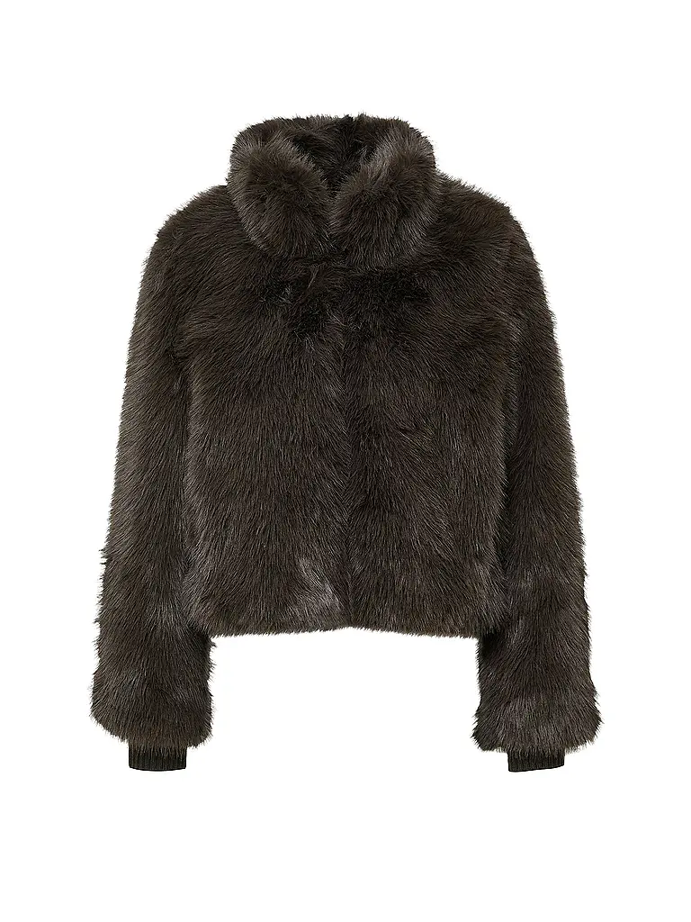 COMMA | Jacke in Felloptik | braun