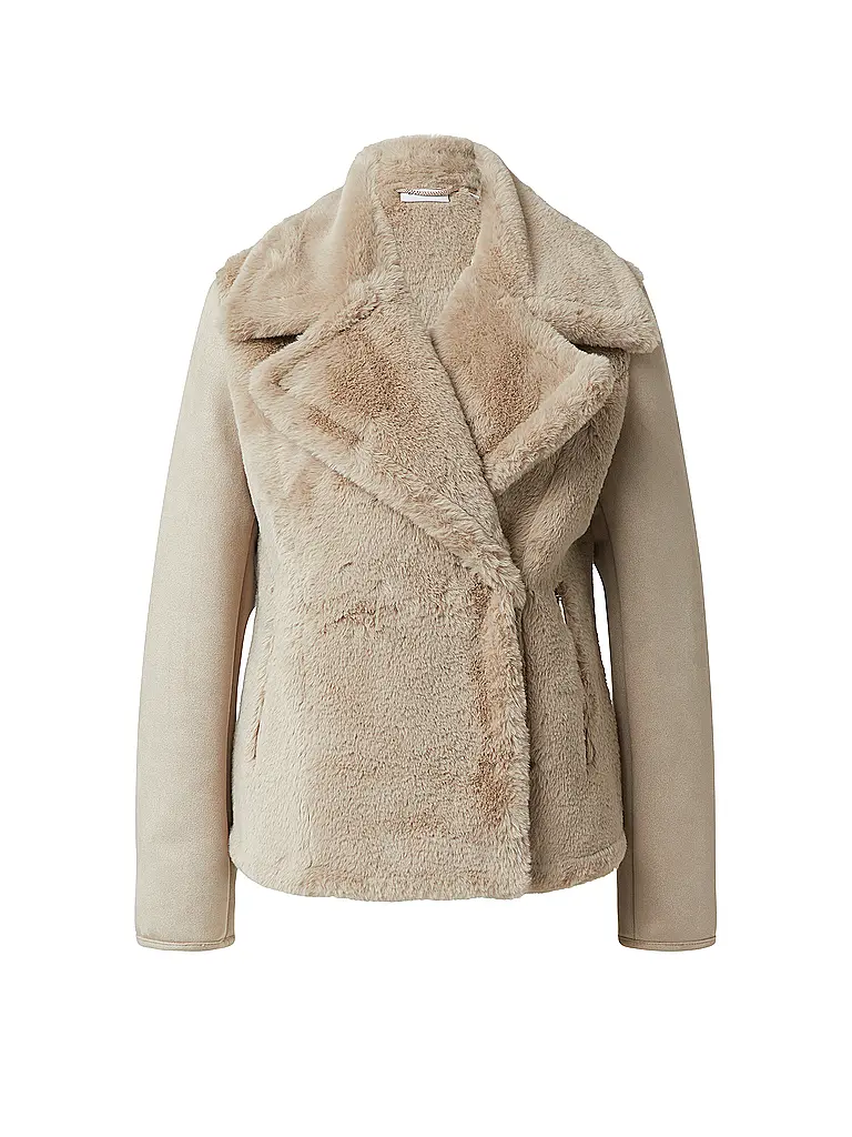 COMMA | Jacke in Felloptik | Camel