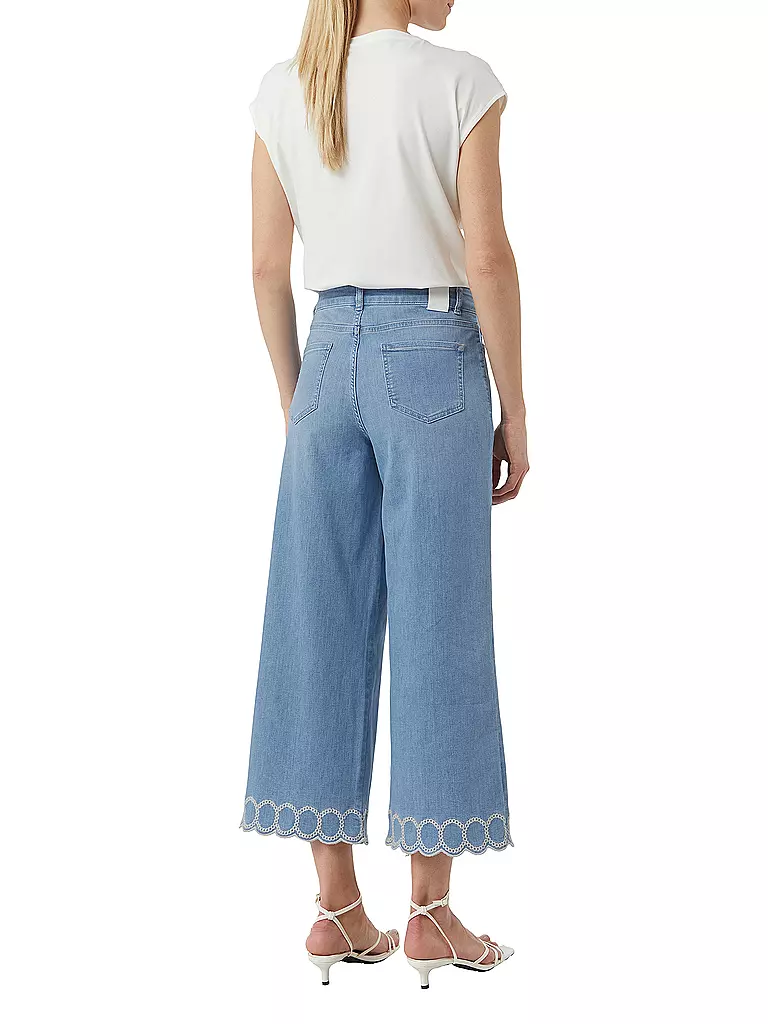 COMMA | Jeans Wide Leg 7/8 | blau