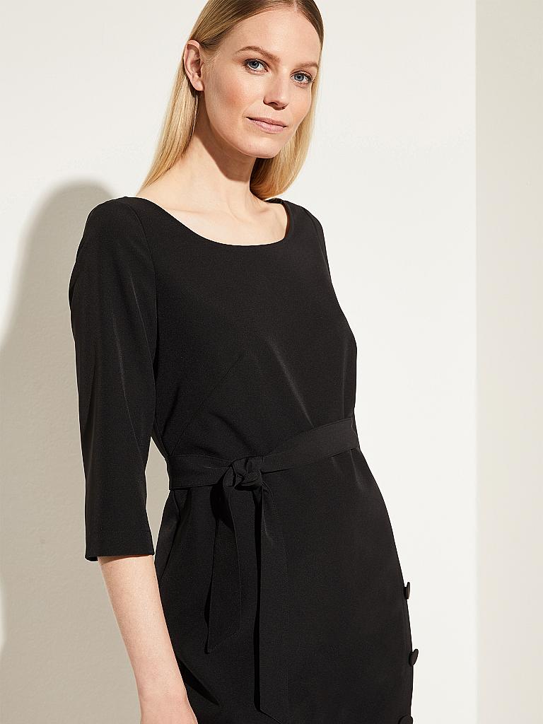 Comma Damen Kleid Mit Plisseefalten – Langarm Mit Manschetten & Knopfleiste
