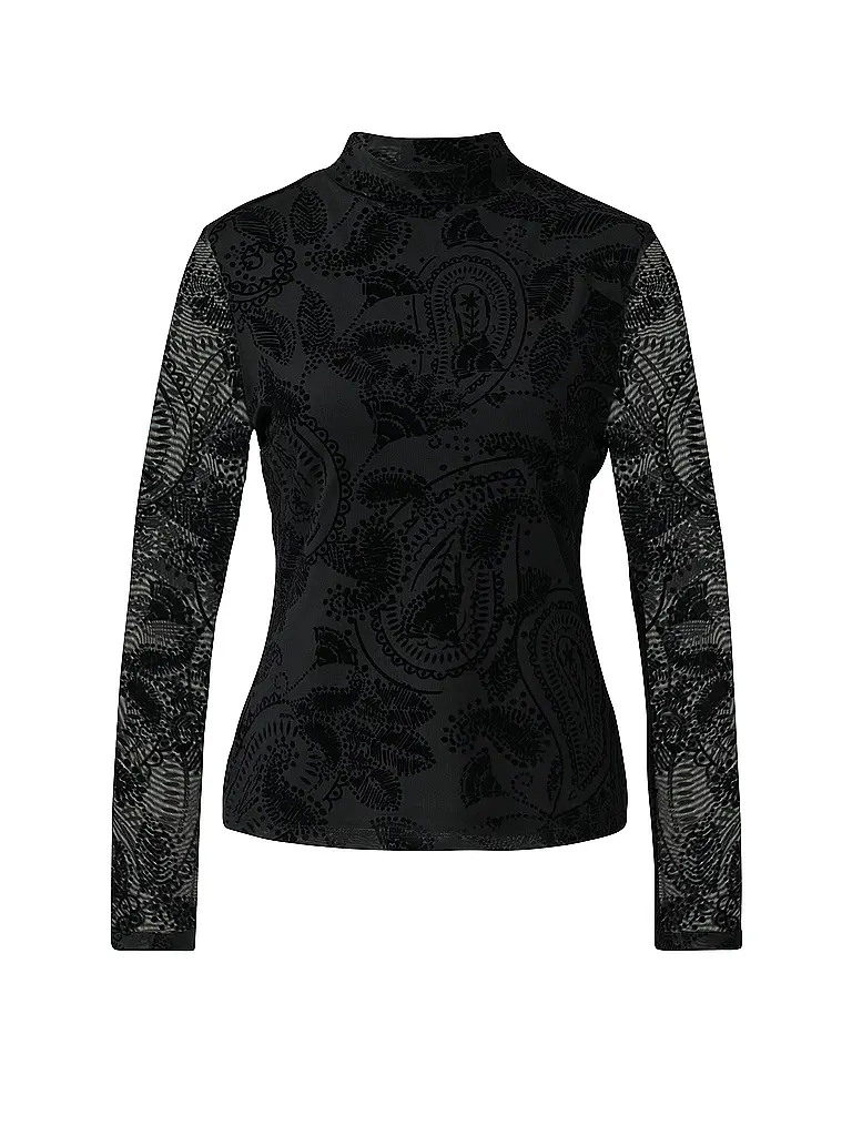 COMMA | Langarmshirt  | Schwarz