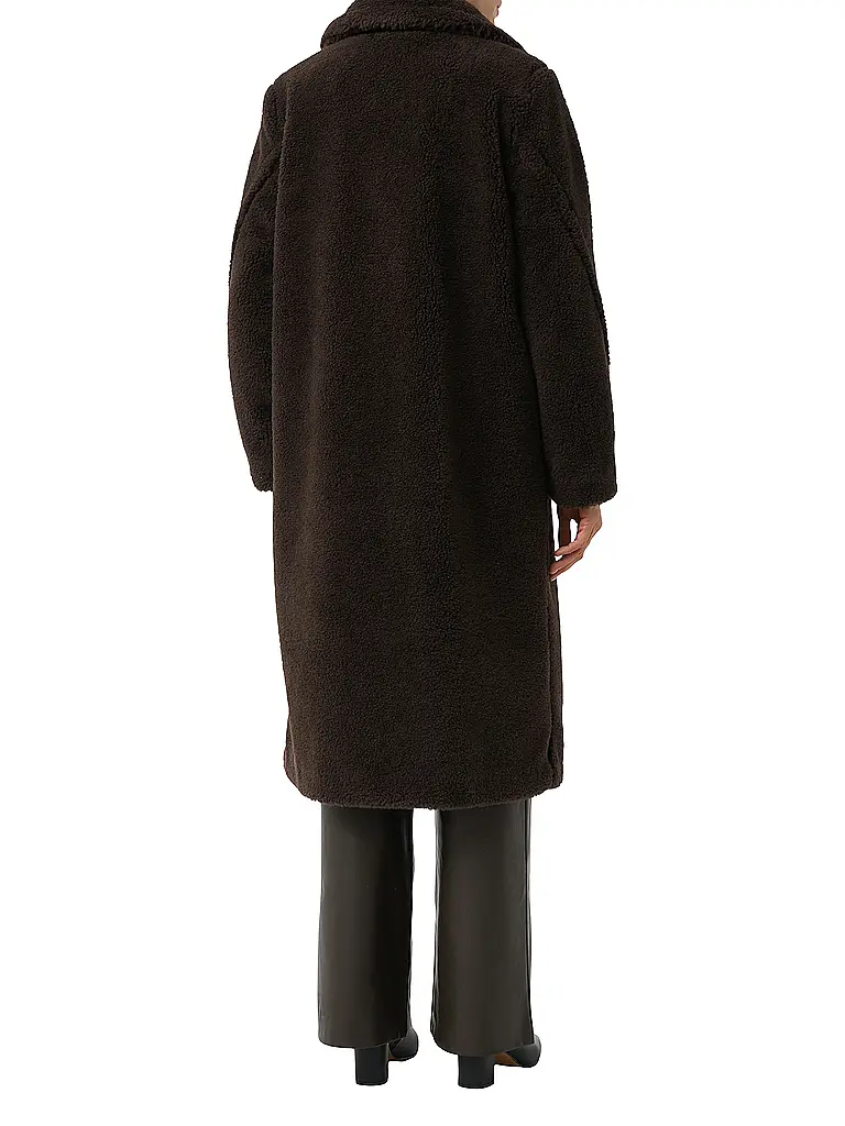 COMMA | Mantel in Felloptik | Beige