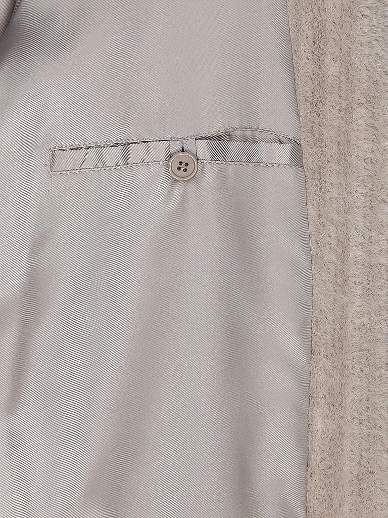 COMMA | Mantel in Felloptik | Beige
