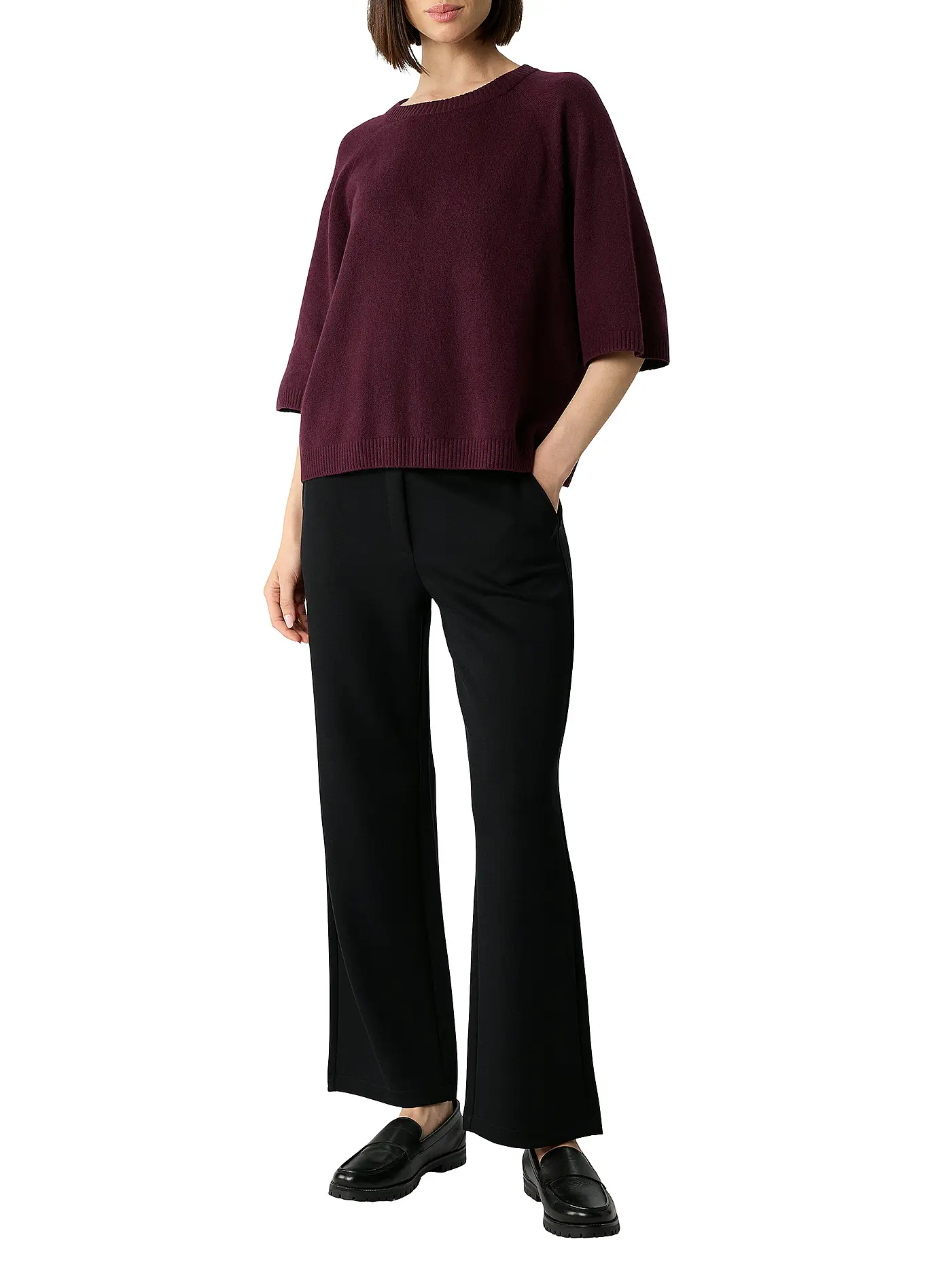 COMMA | Pullover  | dunkelrot