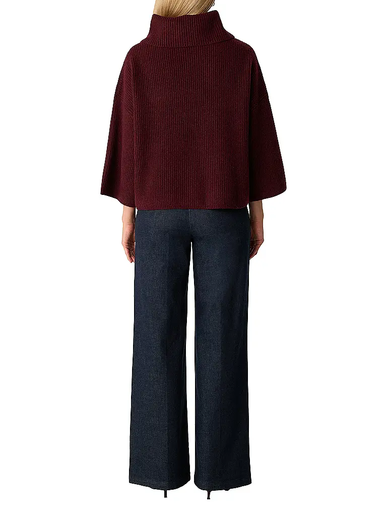 COMMA | Rollkragenpullover  | dunkelrot