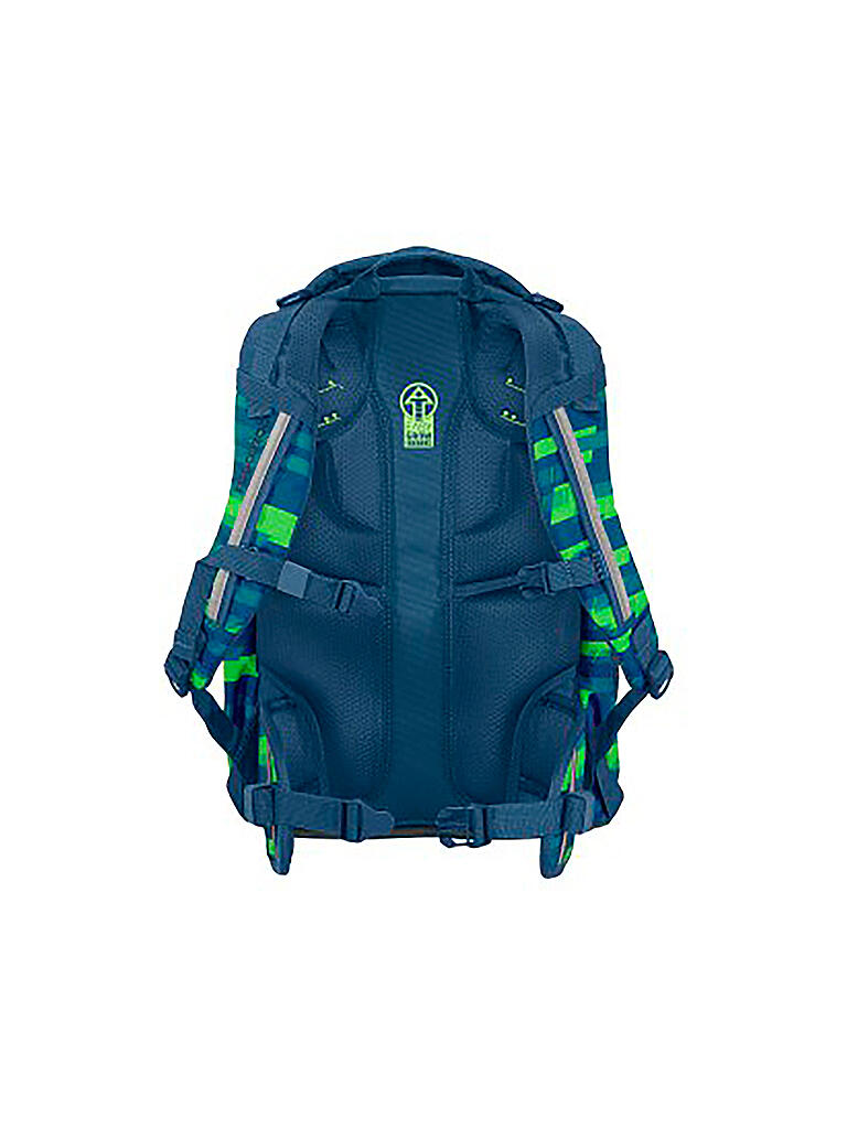 COOCAZOO | Schulrucksack MATE Lime Stripe | blau