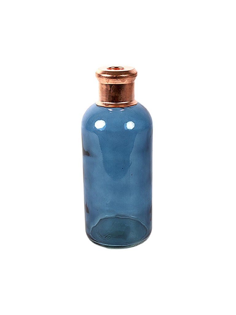 COUNTRYFIELD | Flasche - Vase Babet L 27,5cm Blau/Kupfer | blau